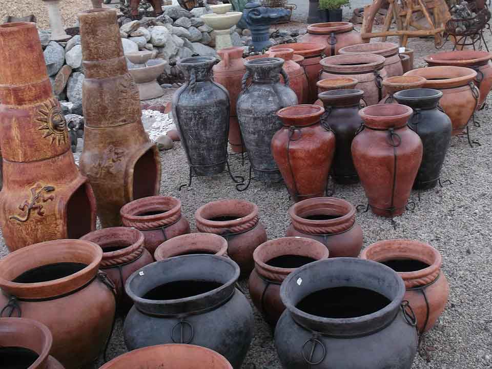 Blue rock landscape materials stocks pottery