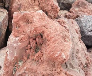 Blue Rock Landscape materials red lava boulder