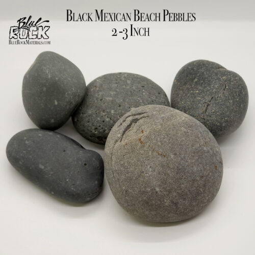 Black Mexican Beach Pebbles Large 2-3 Inch Pic 2