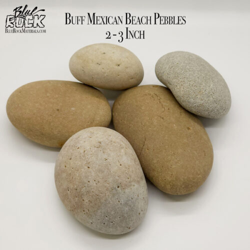 Buff Mexican Beach Pebbles Large 2-3 Inch Pic 2