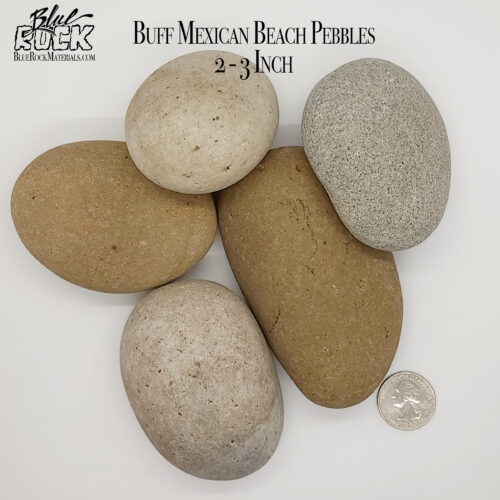 Buff Mexican Beach Pebbles Large 2-3 Inch Pic 3