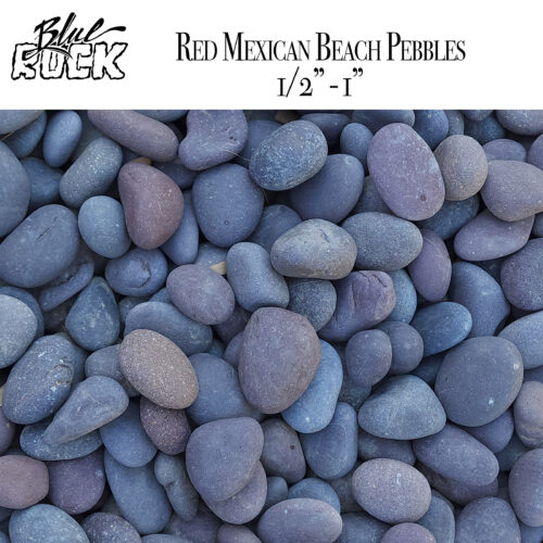 Red Mexican Beach Pebbles Small .5 - 1 Inch